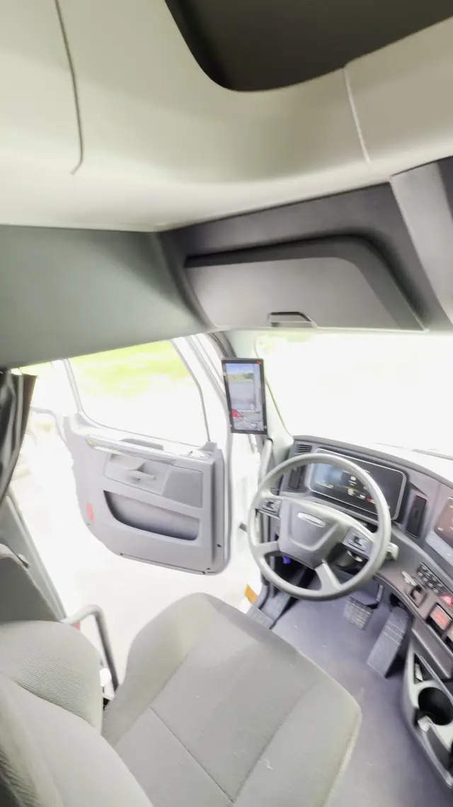 Inside the cab of a BILATO truck